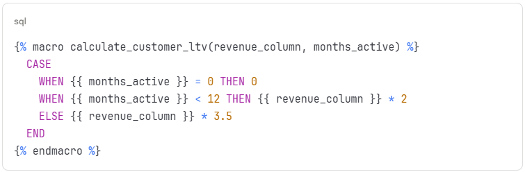 Macro for Consistent Business Logic in dbt Data