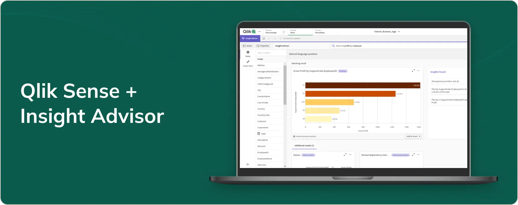 Qlik Sense + Insight Advisor