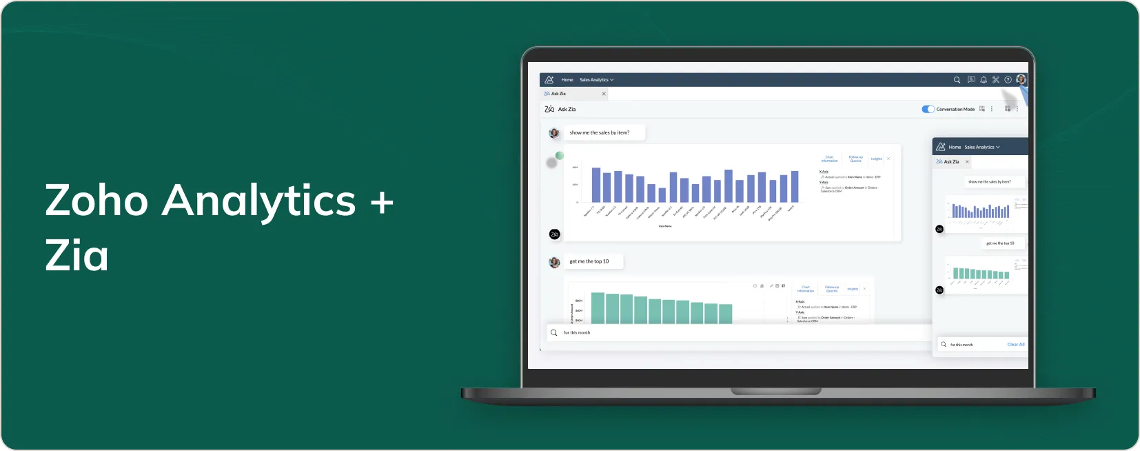 Zoho Analytics + Zia